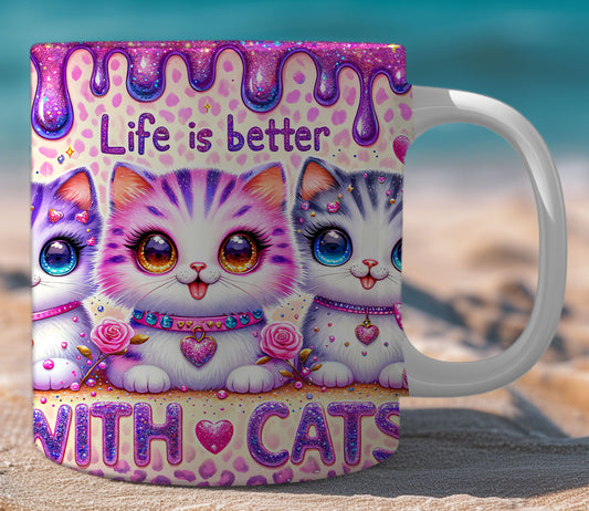 Mugs Life Better With Cats 1