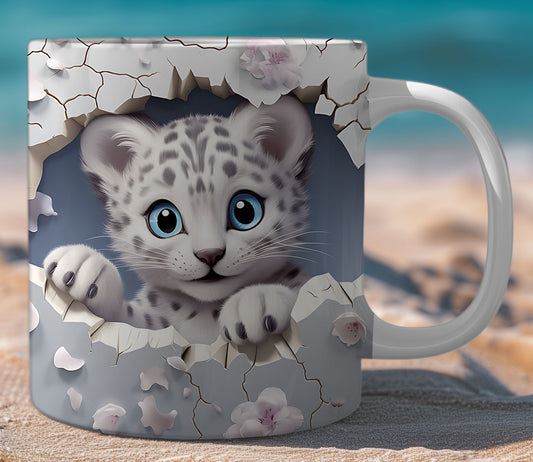 Mugs Cats Cracked Wall 5