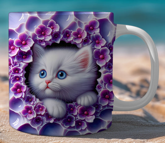 Mugs Cats Cracked Wall 7