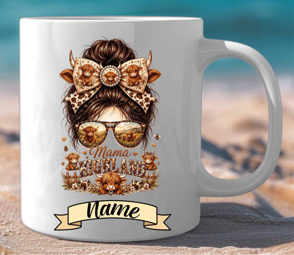 Mug Gift Set Highland Cow Mama