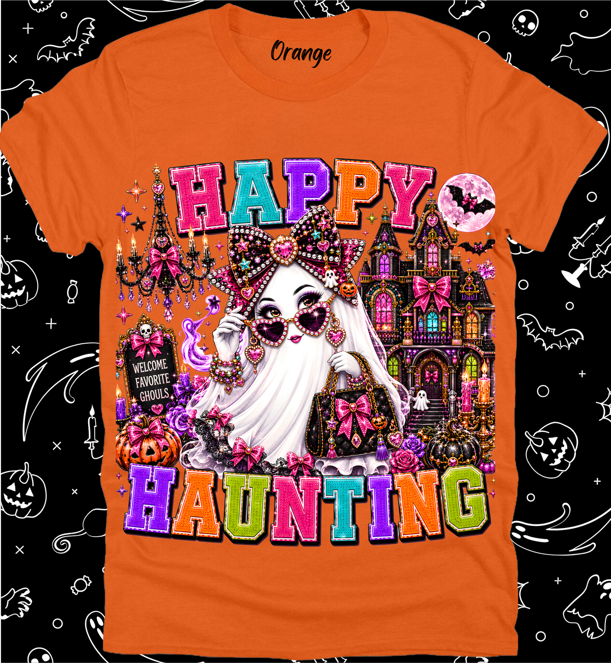 Halloween Preppy Rhinestone Tee Collection 37