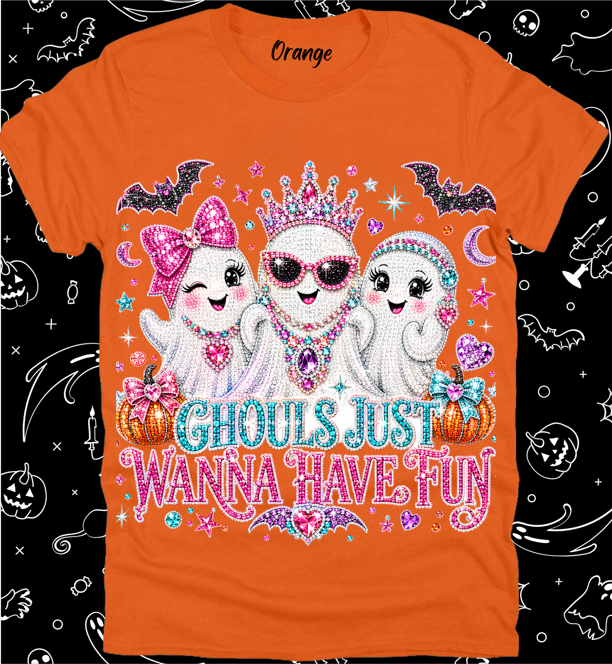 Halloween Preppy Rhinestone Tee Collection 19