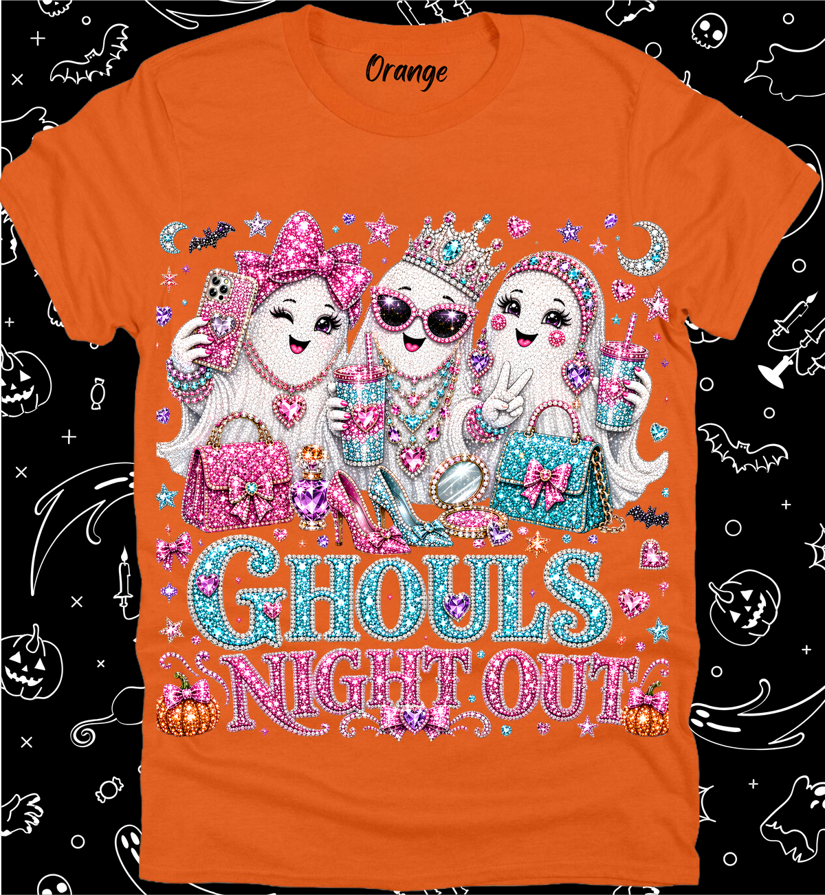 Halloween Preppy Rhinestone Tee Collection 30