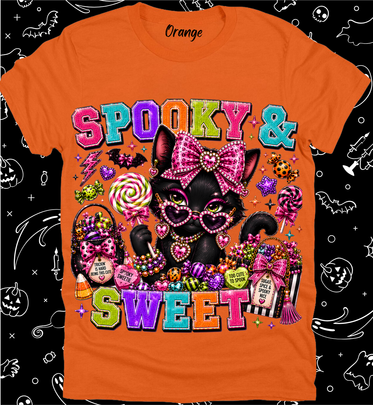 Halloween Preppy Rhinestone Tee Collection 24