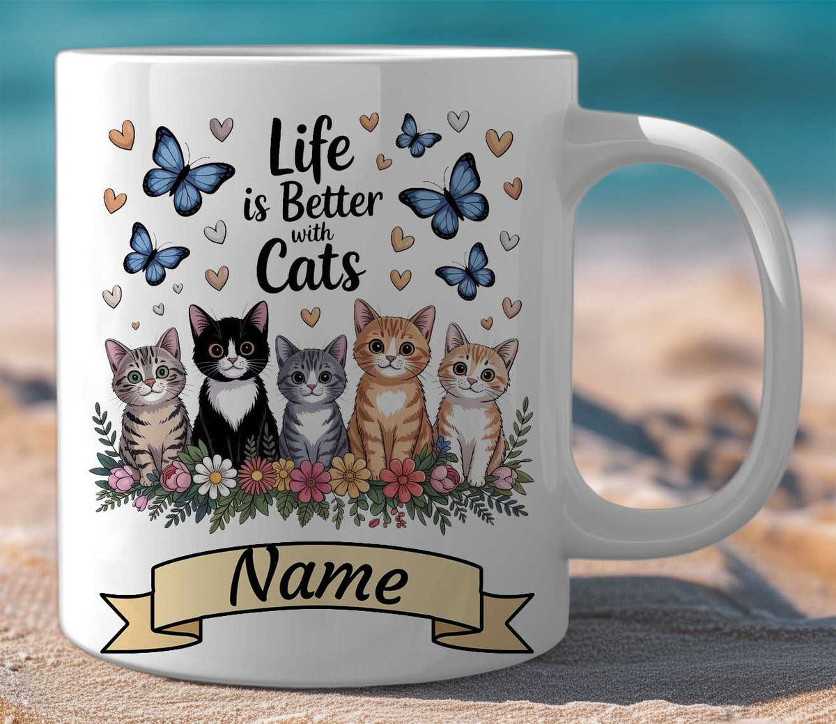 Mug Gift Set Life is Better With Cats