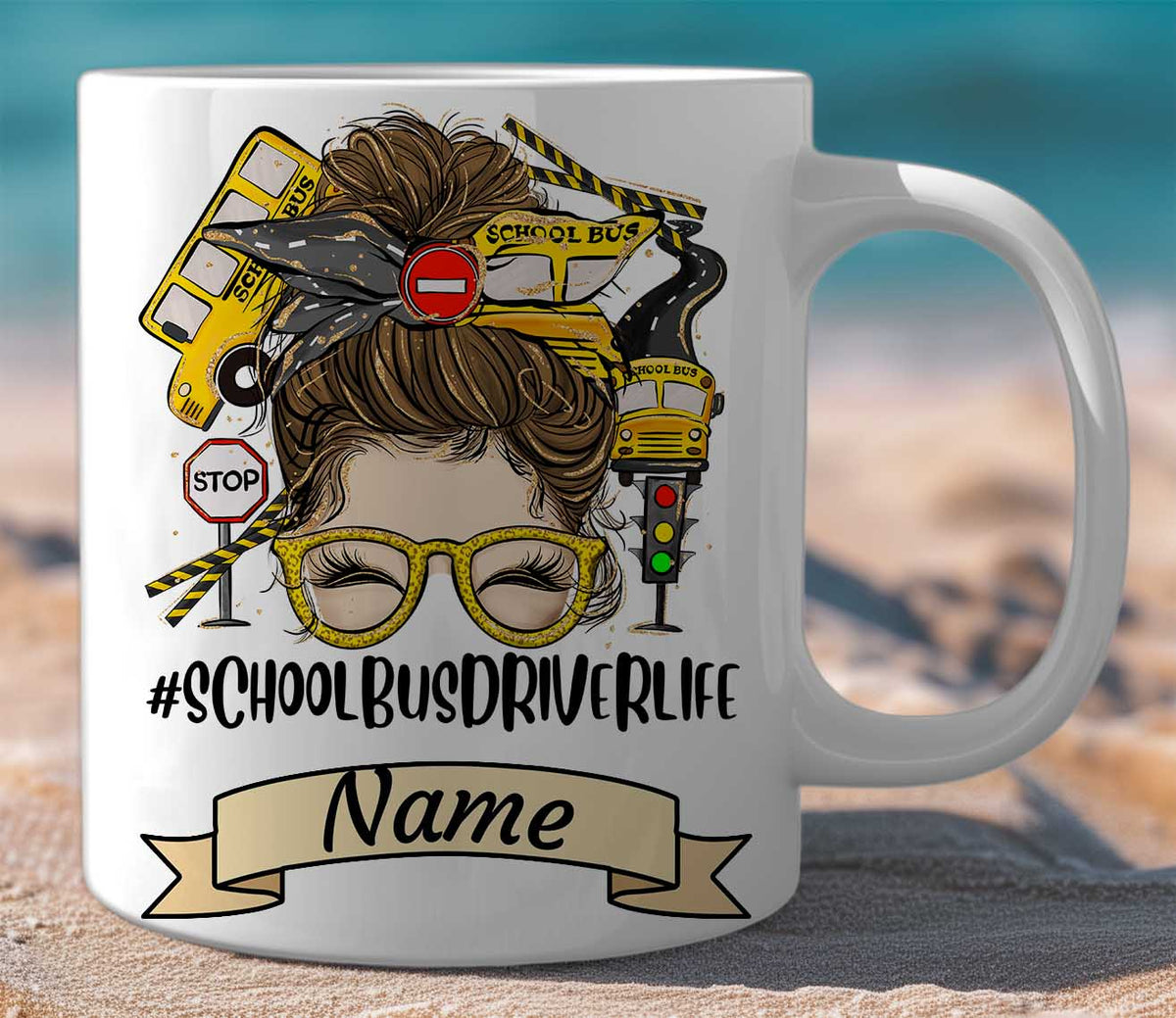 Mug Gift Set School Bus Driver Life